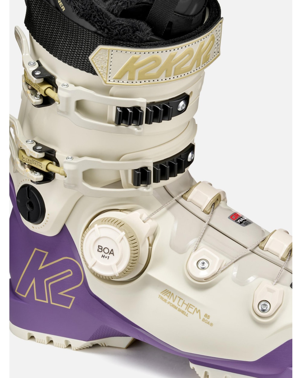 K2 Women's Anthem 85 BOA Ski Boots 2027 - Cream/Purple, detail view
