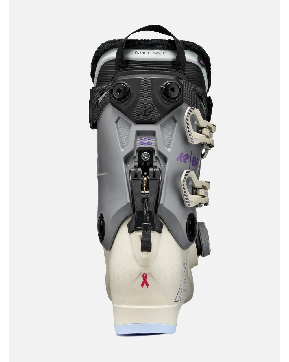 K2 Women's BFC 95 BOA Ski Boots 2027 - Cream/Light Blue, rear view