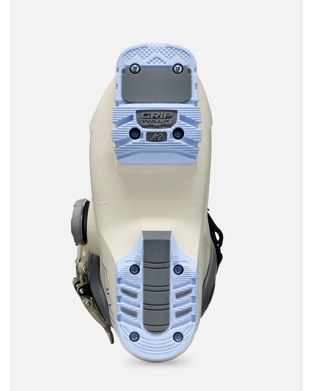 K2 Women's BFC 95 BOA Ski Boots 2027 - Cream/Light Blue, sole view