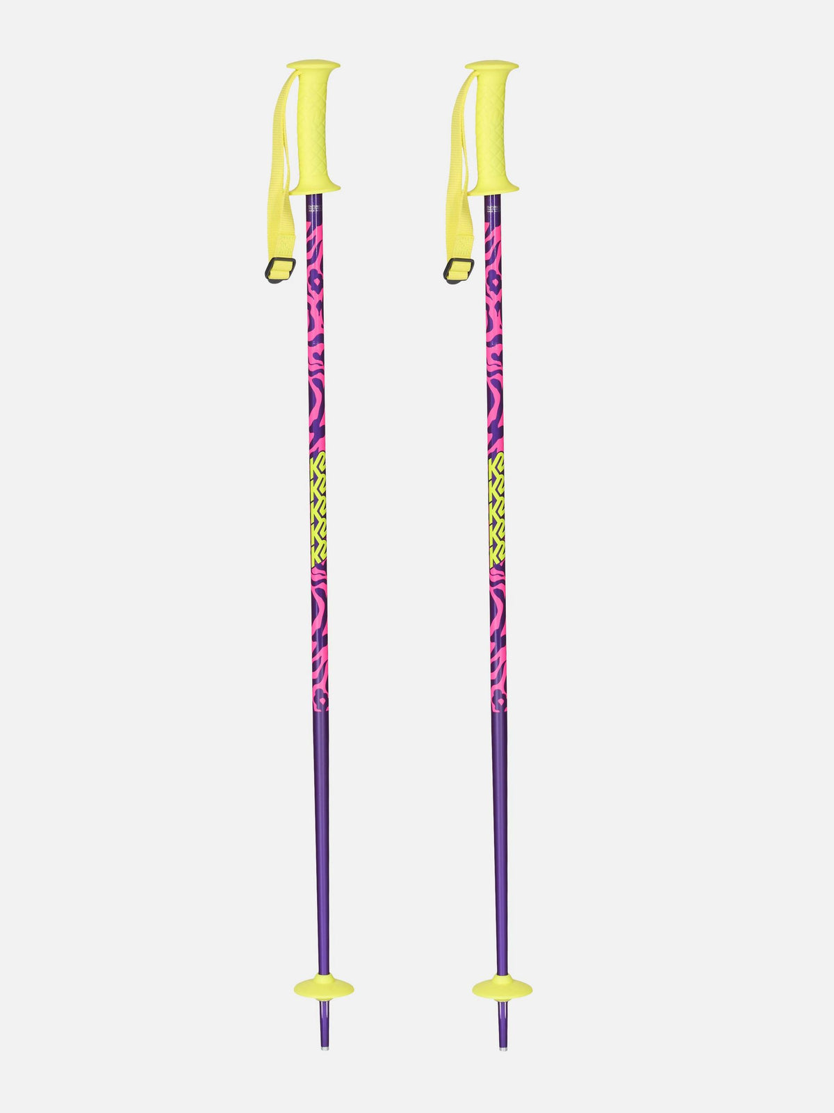 K2 Junior Charm Ski Poles - Purple, full view