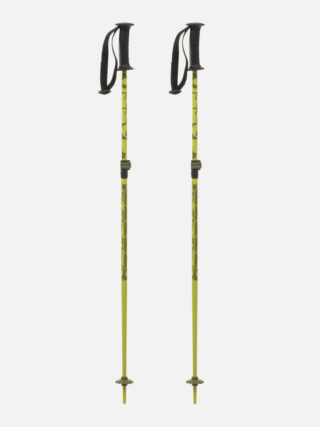 K2 Boys' Sprout Adjustable Ski Poles - Green, full view