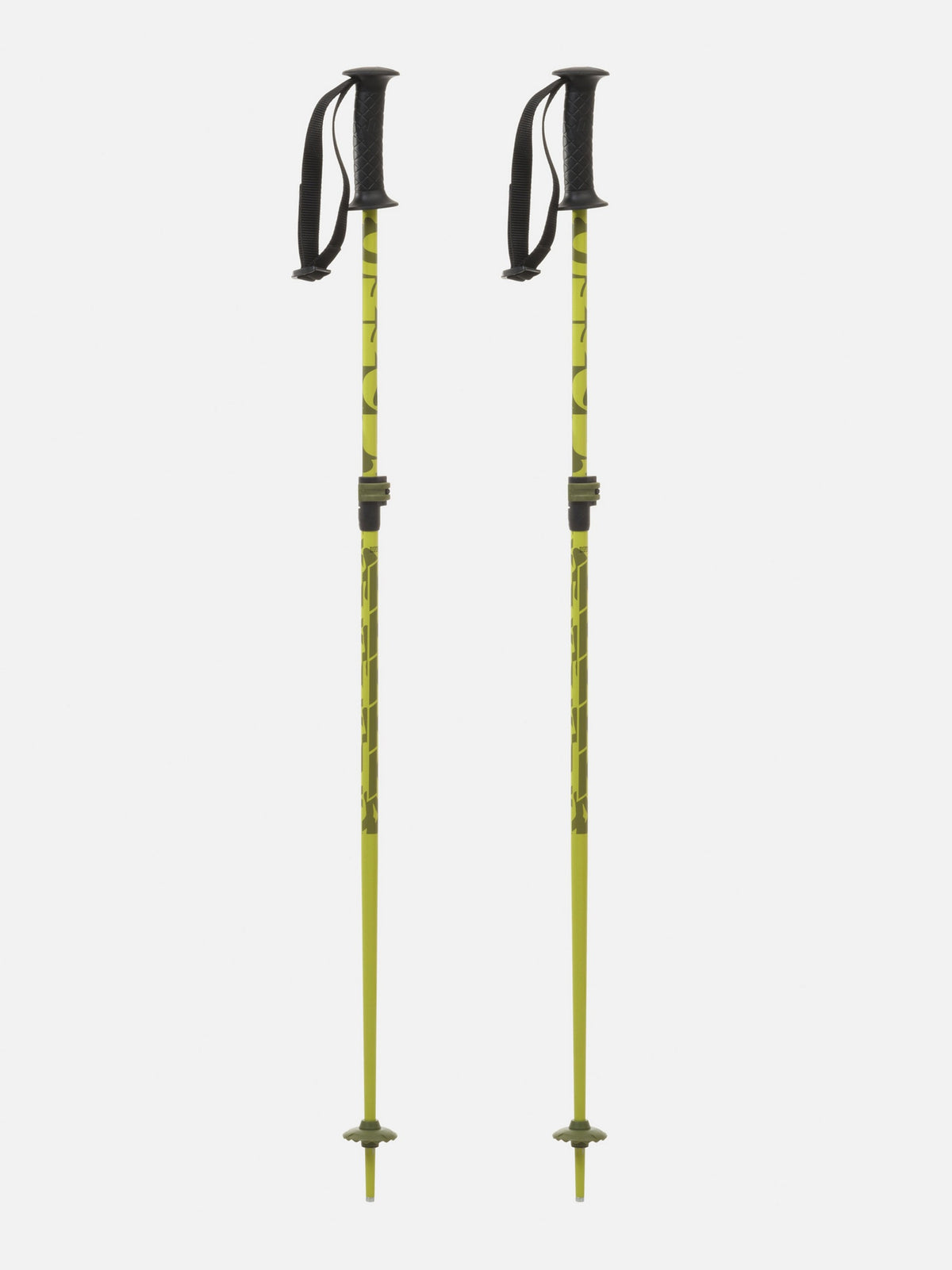 K2 Boys' Sprout Adjustable Ski Poles - Green, full view