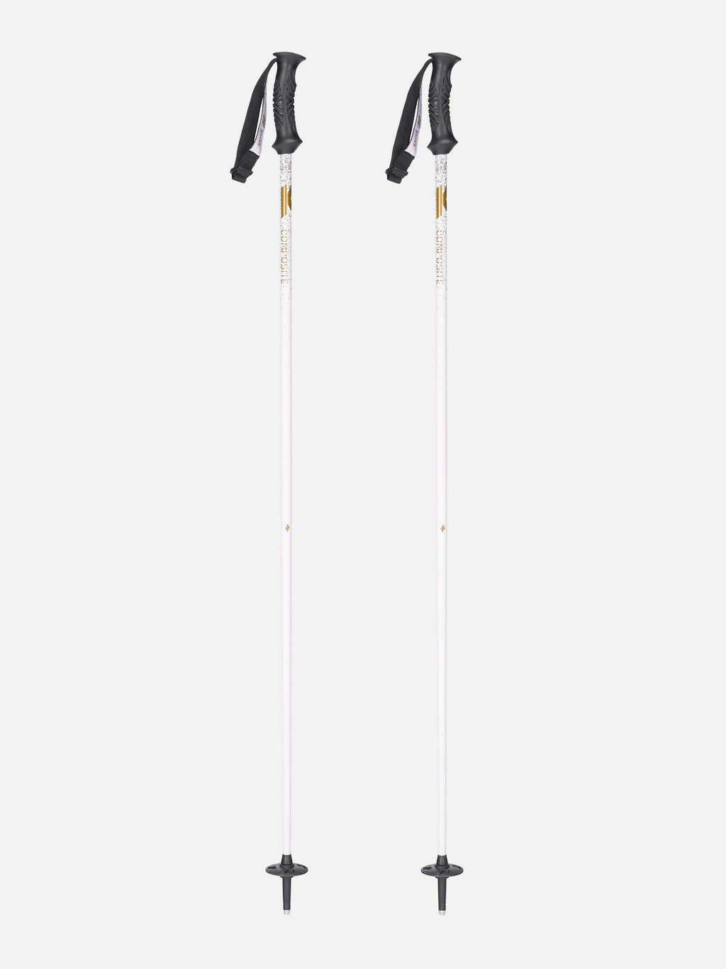 K2 Women's Style Composite Ski Poles - White, full view