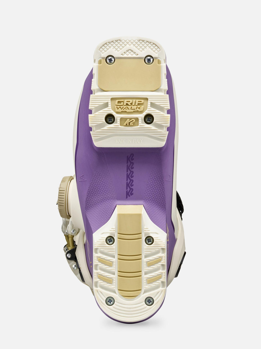 K2 Women's Anthem 85 BOA Ski Boots 2027 - Cream/Purple, sole view