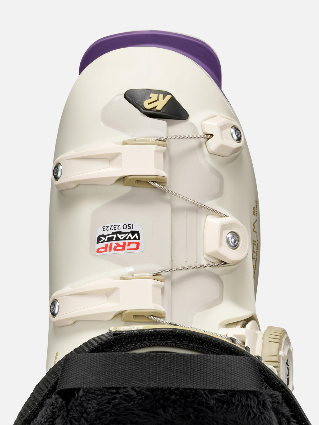 K2 Women's Anthem 85 BOA Ski Boots 2027 - Cream/Purple, instep top view