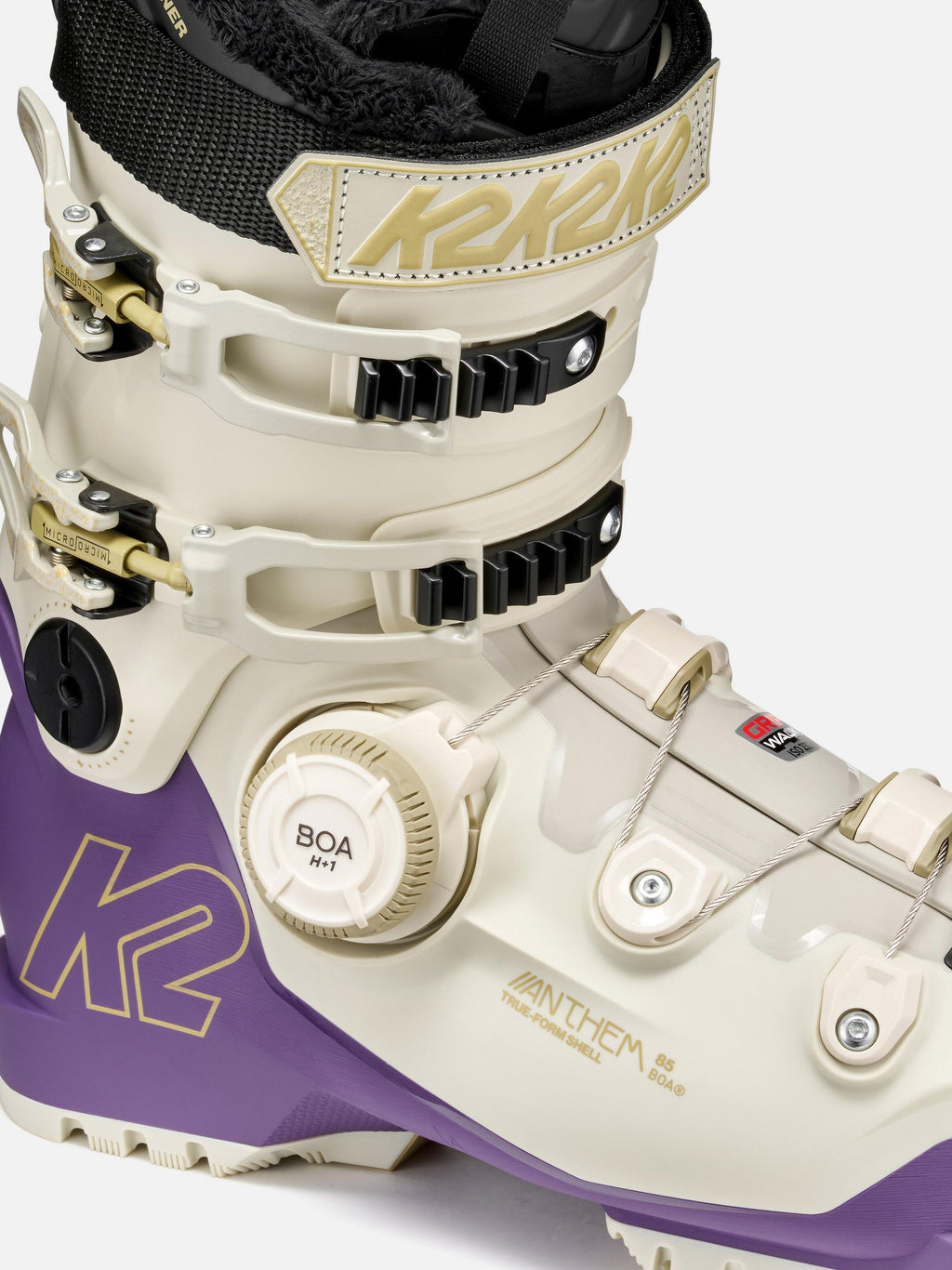 K2 Women's Anthem 85 BOA Ski Boots 2027 - Cream/Purple, detail view