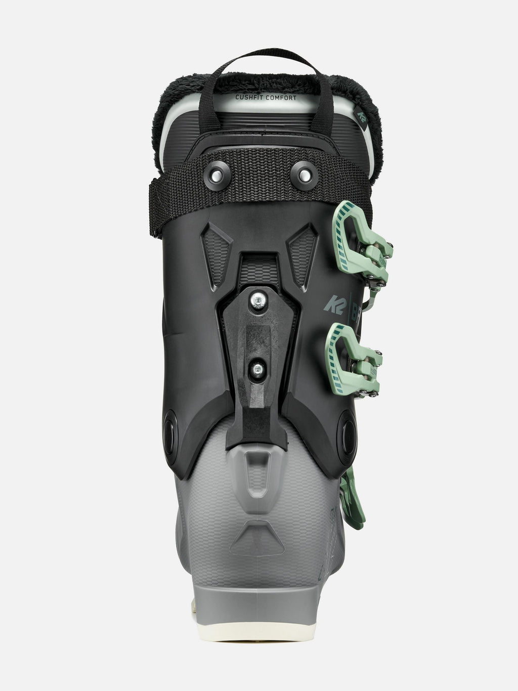 K2 Women's BFC 85 Ski Boots 2027 - Grey/Black/Mint, rear view