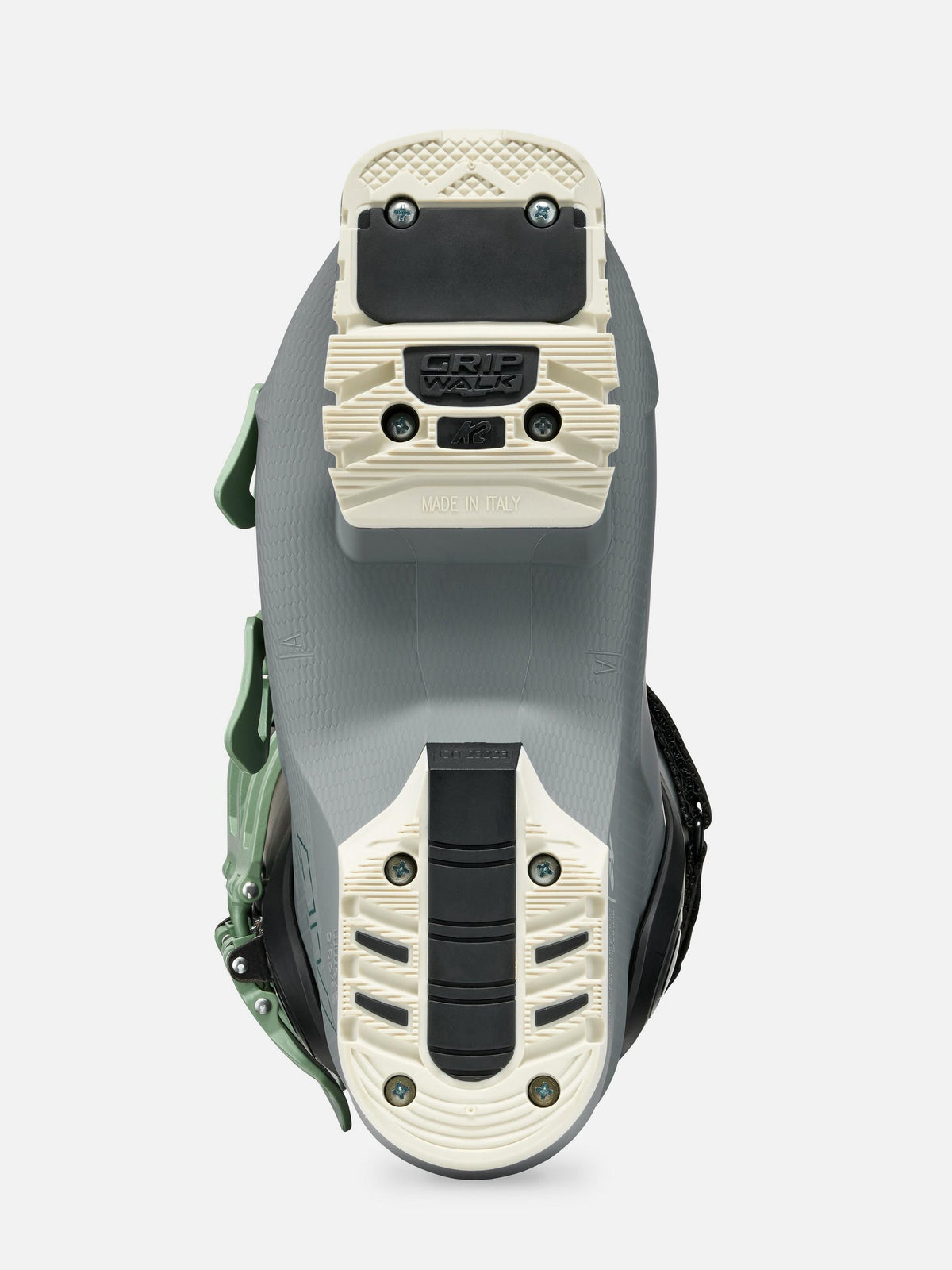 K2 Women's BFC 85 Ski Boots 2027 - Grey/Black/Mint, sole view