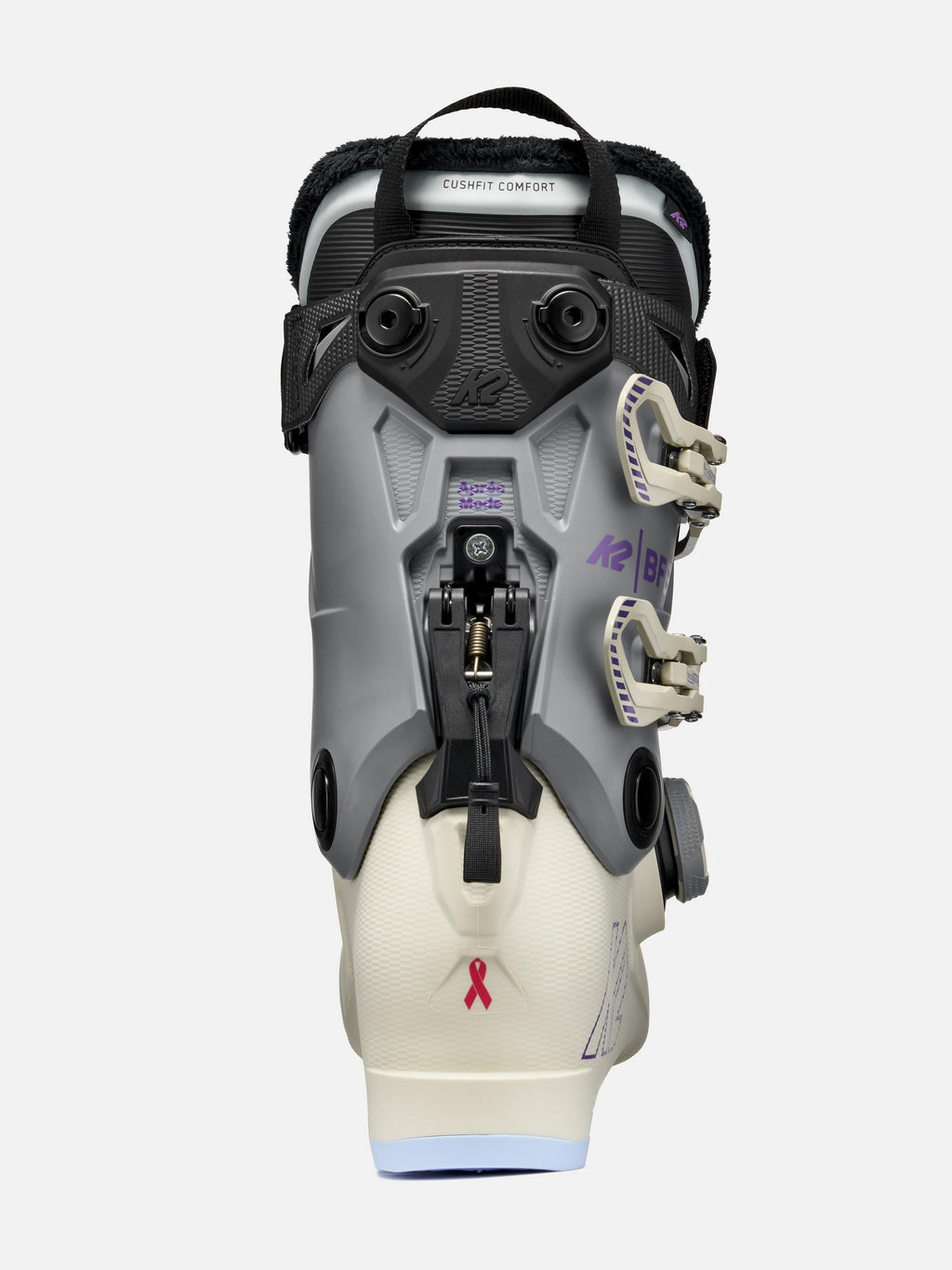 K2 Women's BFC 95 BOA Ski Boots 2027 - Cream/Light Blue, rear view