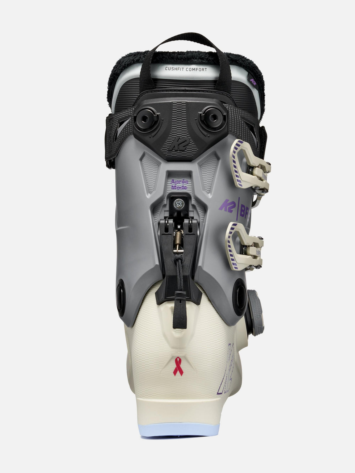 K2 Women's BFC 95 BOA Ski Boots 2027 - Cream/Light Blue, rear view