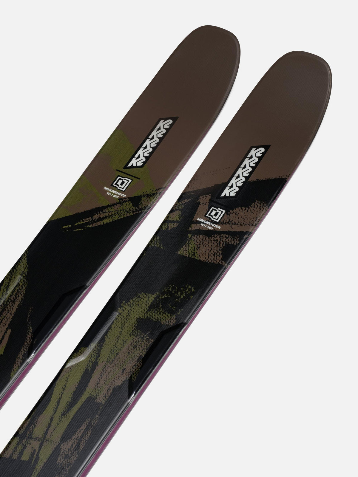 K2 Mindbender 111 Skis 2027 - Brown/Olive, detail view