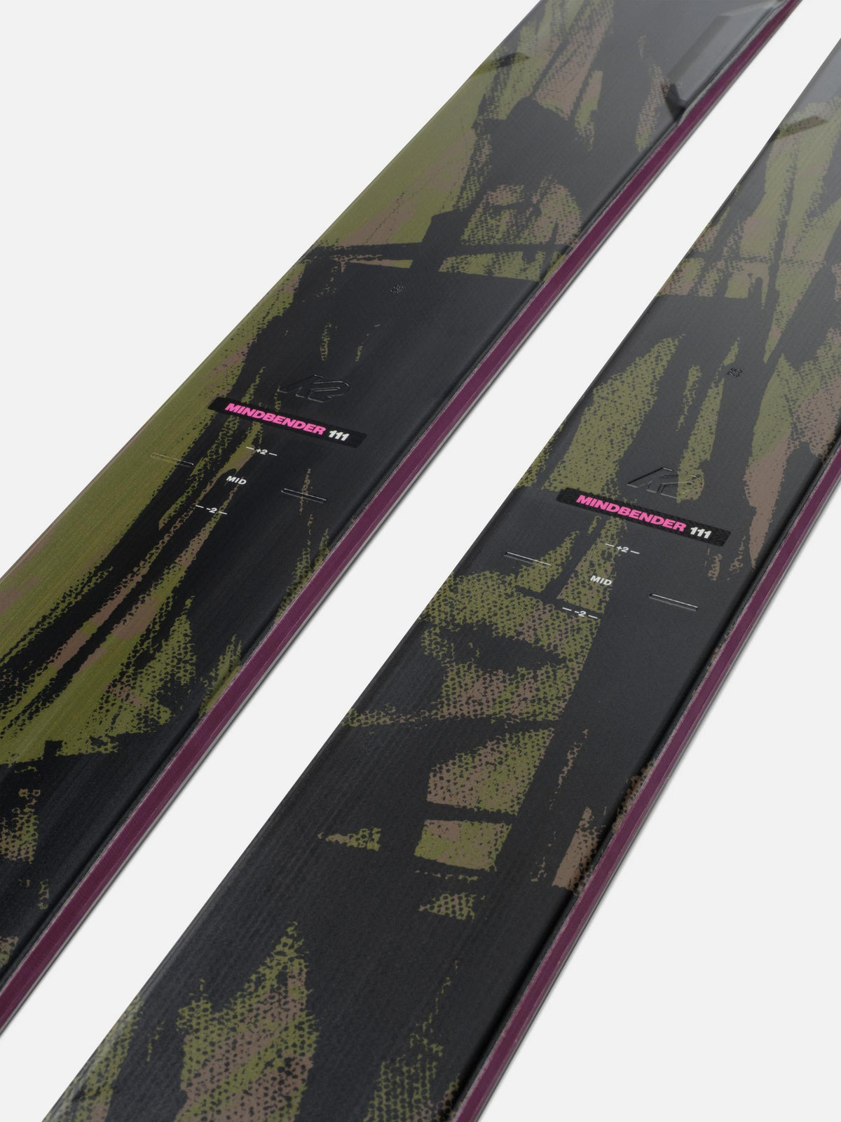 K2 Mindbender 111 Skis 2027 - Brown/Olive, detail view
