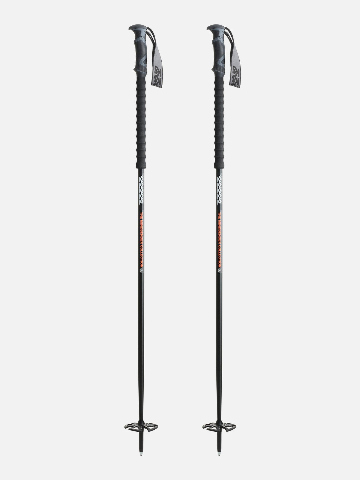 K2 Mindbender Ski Poles - Black, full view
