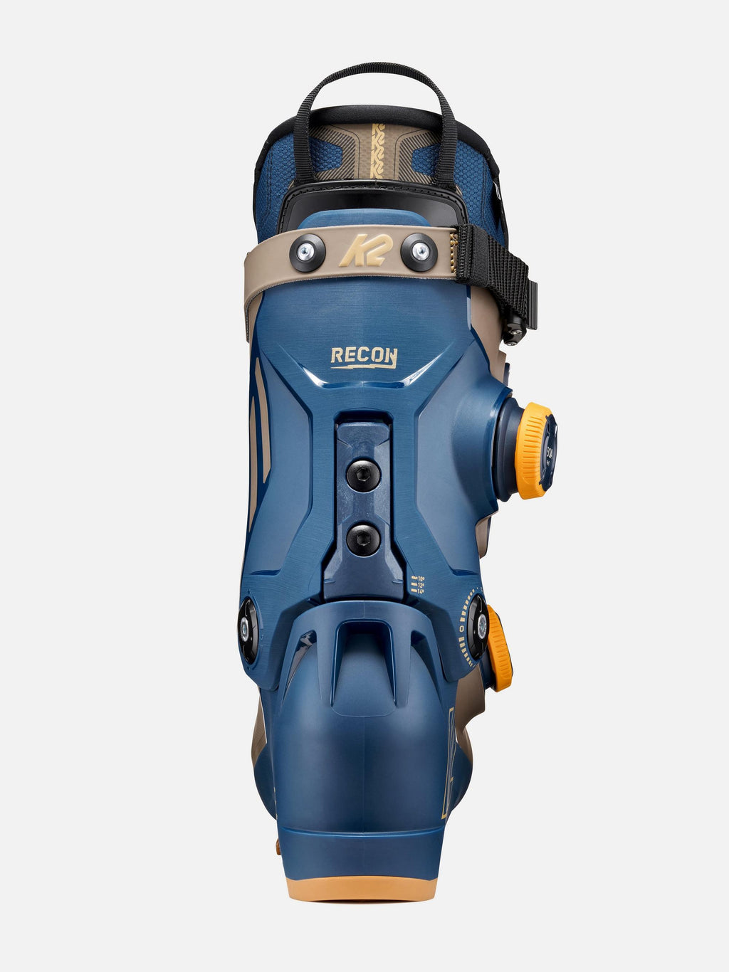 K2 Men's Recon 120 Zonal BOA Ski Boots 2027 - Blue/Bronze, rear view