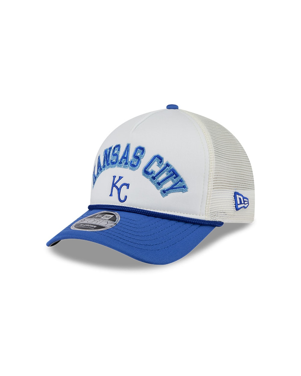 Kansas City Royals Chrome Arch 9FORTY M-Crown A-Frame Trucker Hat