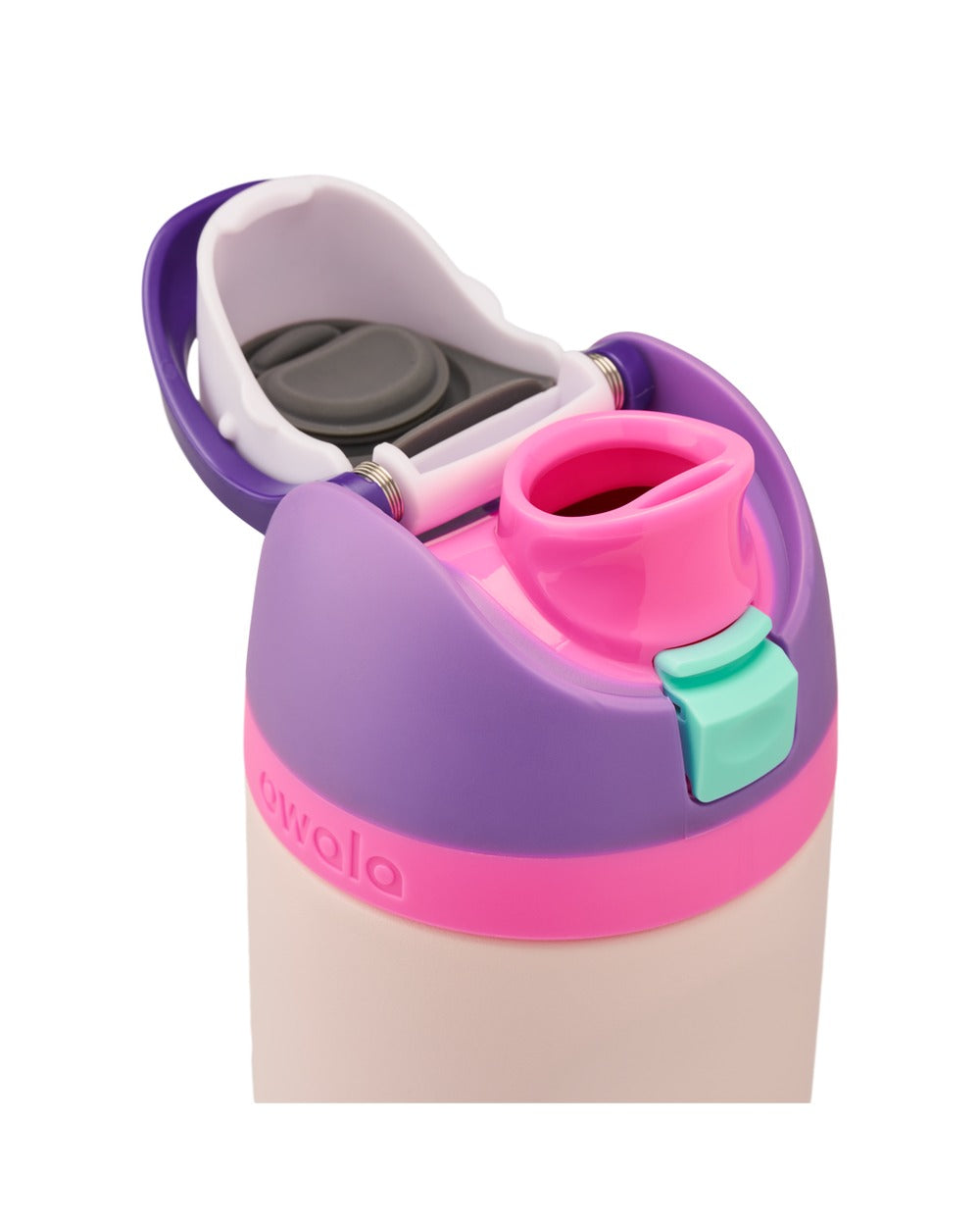 Owala Kids FreeSip® Water Bottle - 16oz - Bunny Business, lid open view