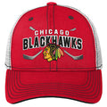 Outerstuff Youth Chicago Blackhawks Lockup Meshback Adjustable Hat