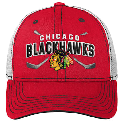 Outerstuff Youth Chicago Blackhawks Lockup Meshback Adjustable Hat