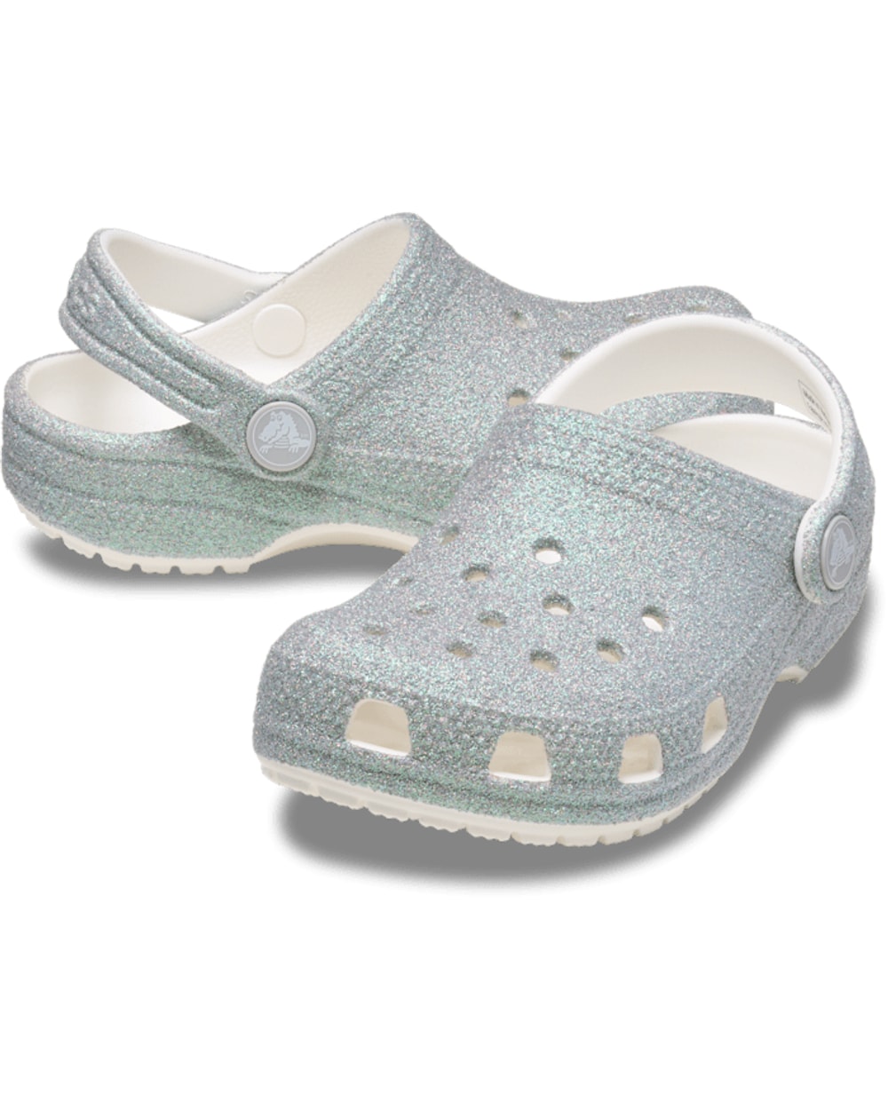 Crocs Kid's Classic Iridescent Glitter Clogs