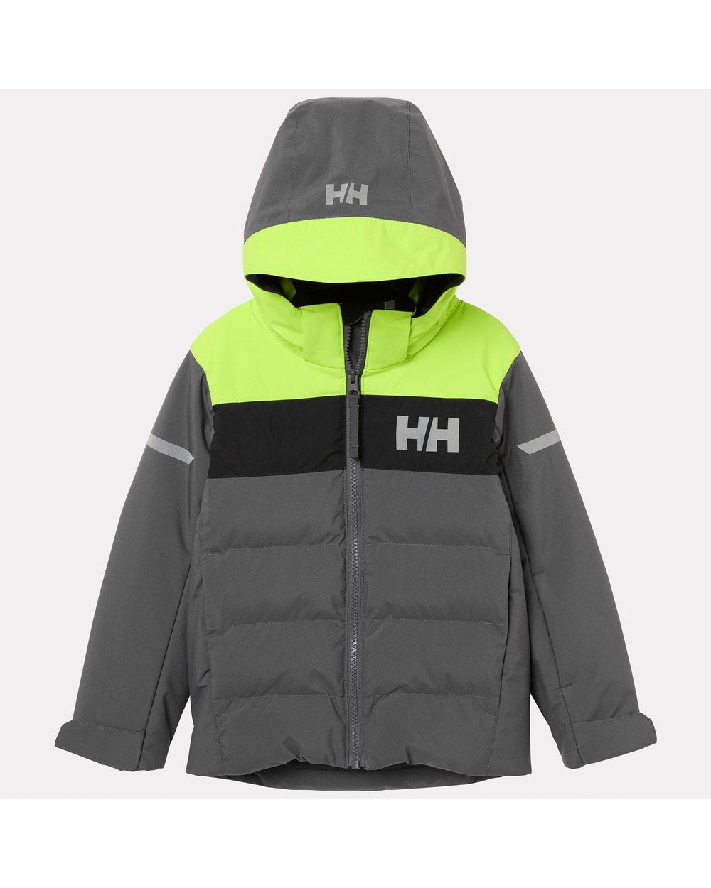 Helly Hansen Kids' Vertical Insulated Ski Jacket, Thunder Grey, front