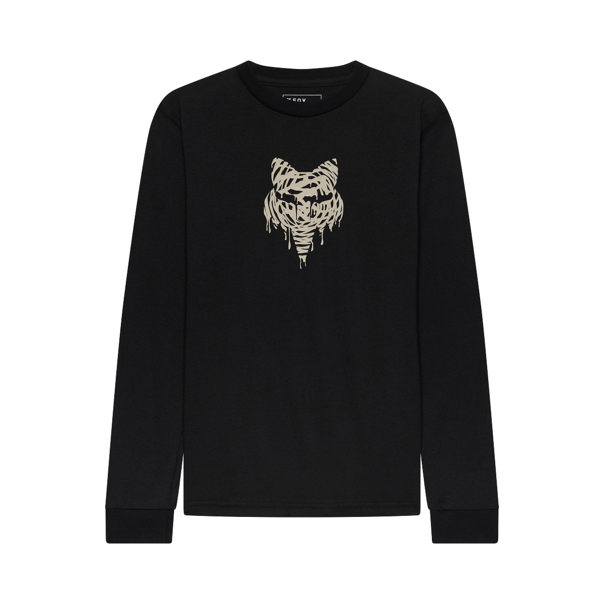 Fox Youth Roughcut Long Sleeve Tee Ultra Black front