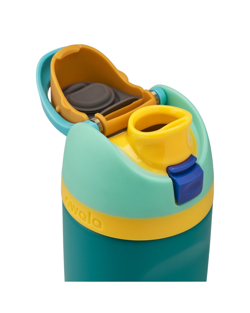 Owala Kids FreeSip® Water Bottle - 16oz - Splishy Splashy, lid open view