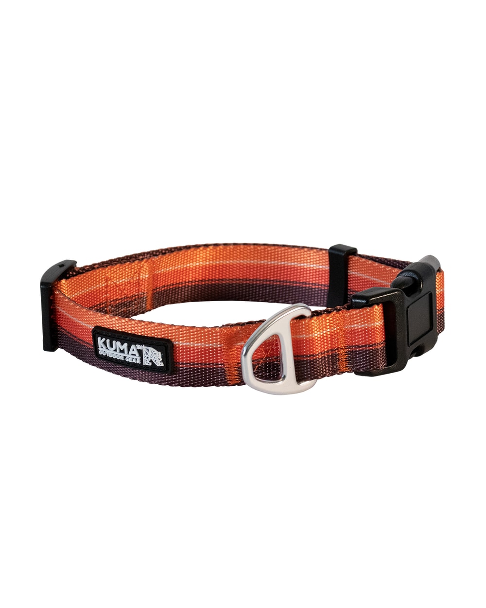Kuma Backtrack Dog Collar - ORANGE/BROWN