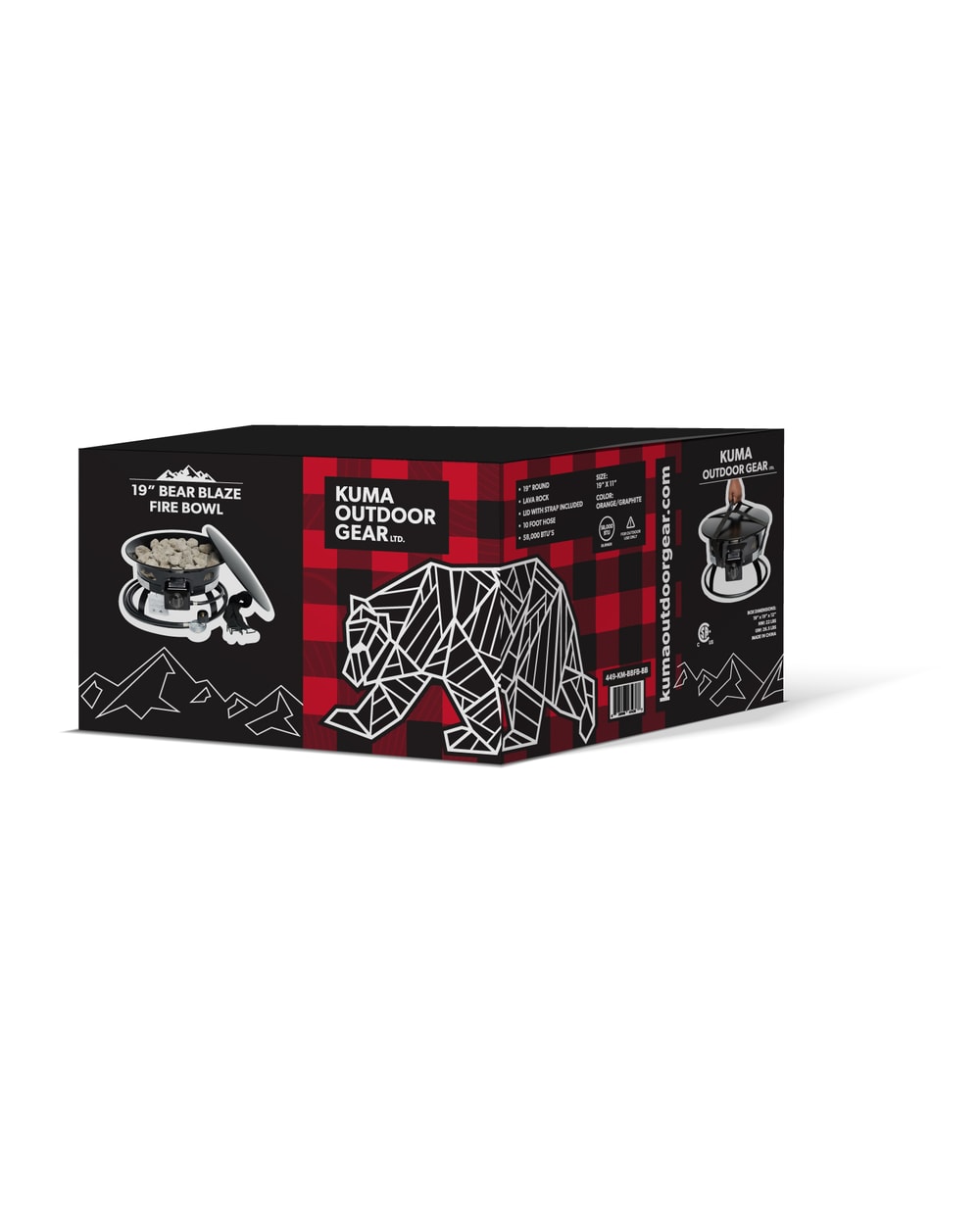 Kuma Bear Blaze Fire Bowl - 19"