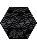 Kuma Bear Hex Striped Peaks Outdoor Mat