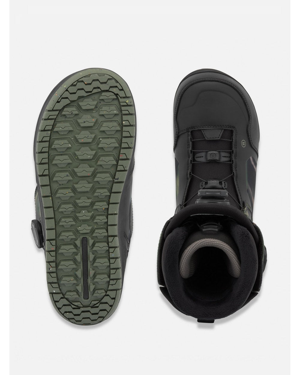 RIDE Lasso snowboard boot in Camo, sole detail