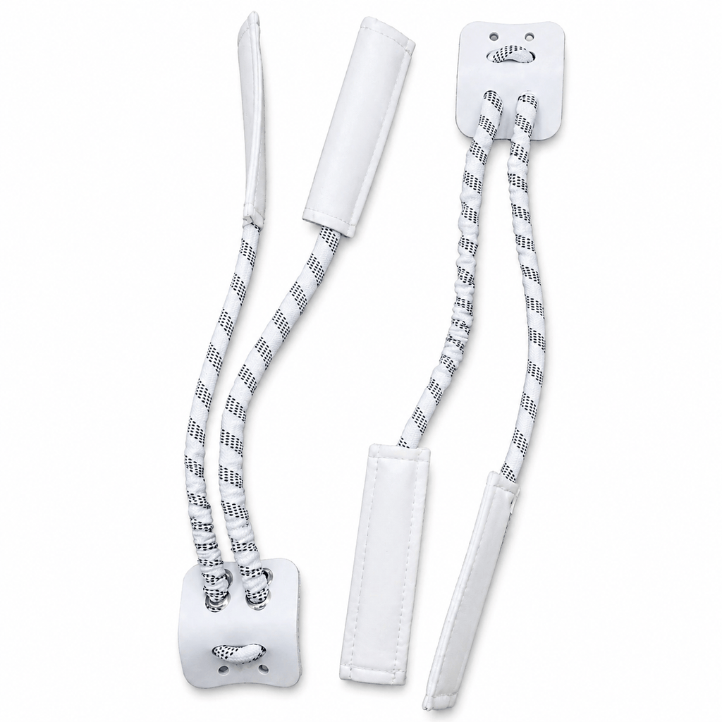 Pro Laces Armor toe strap - White - pair with sleeves and tabs