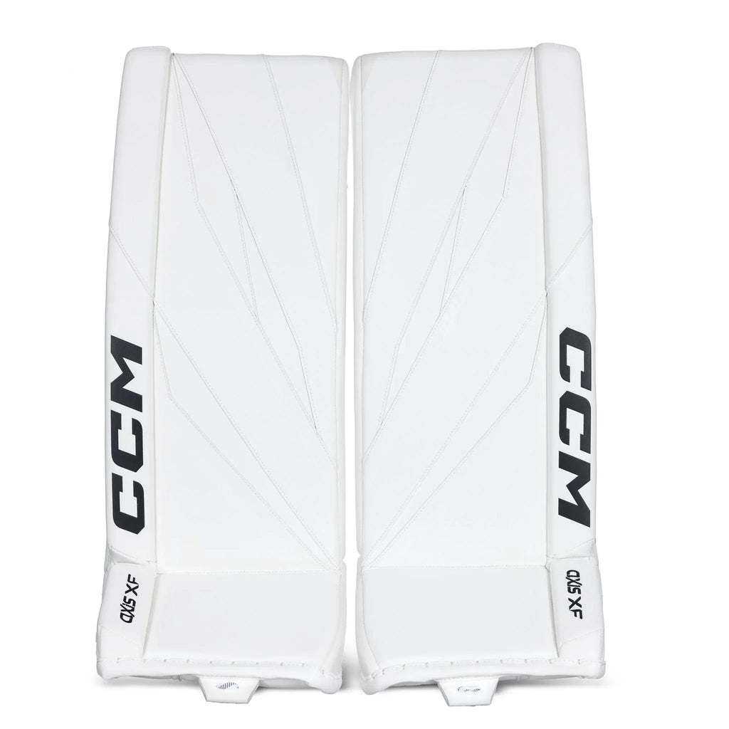 CCM Axis XF Senior Goalie Leg Pads - white
