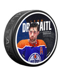 Mustang Leon Draisaitl Edmonton Oilers Textured Centerfold Puck