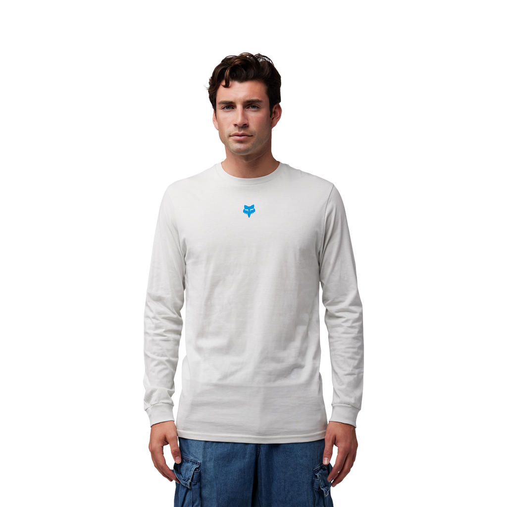 Fox Race Spec Long Sleeve Premium Tee Light Grey detail
