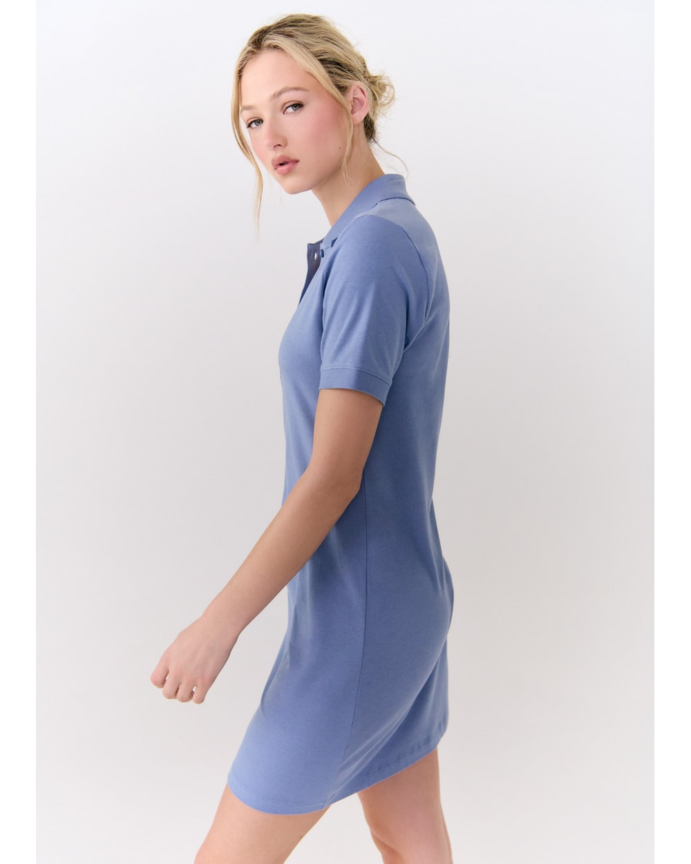 Lole Effortless Polo Dress Blue - side
