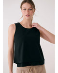 Lole Olivie Layered Tank Black - front