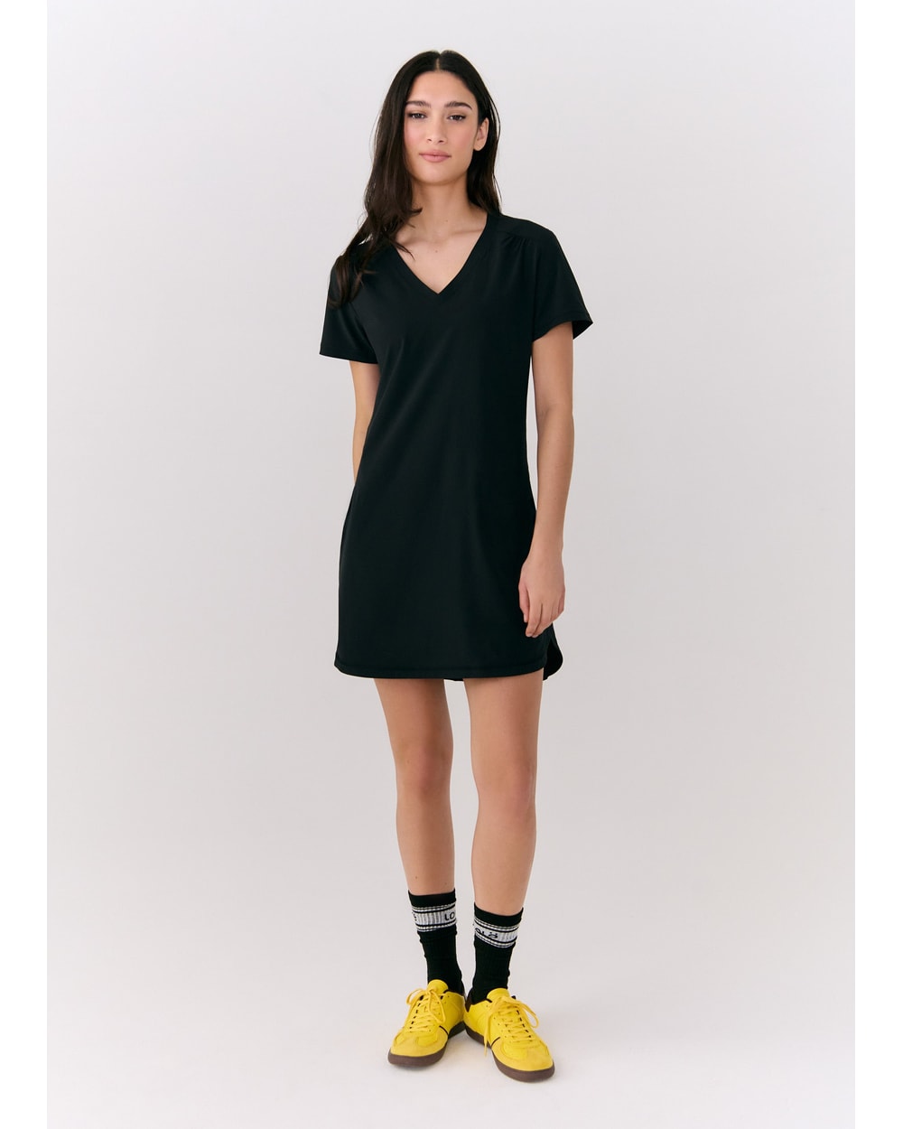 Lole Olivie V Neck Dress Black - front