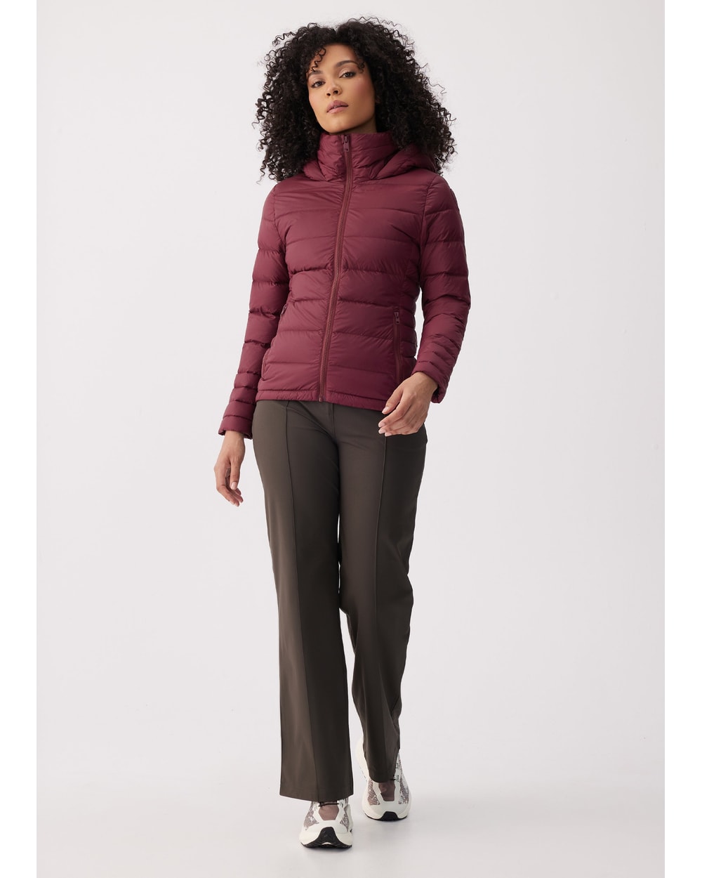 Lole Women's Emy Down Jacket Packable - DEEP WINE