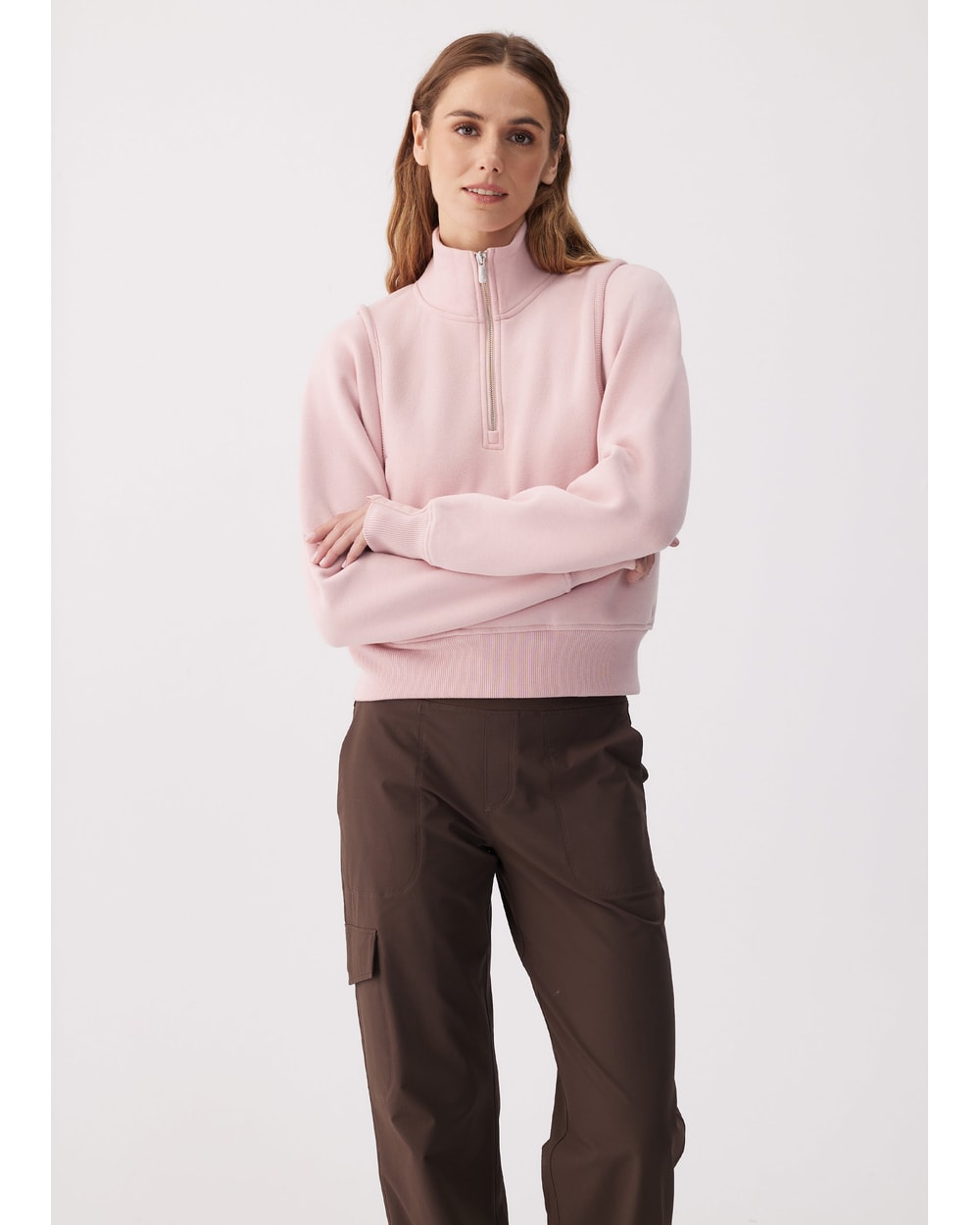 Lole Women's Icone Max Half Zip Top - BALLERINA