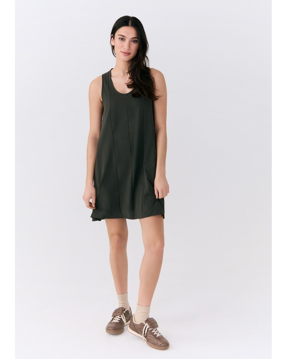 Lole Olivie Swing Dress Olive - front