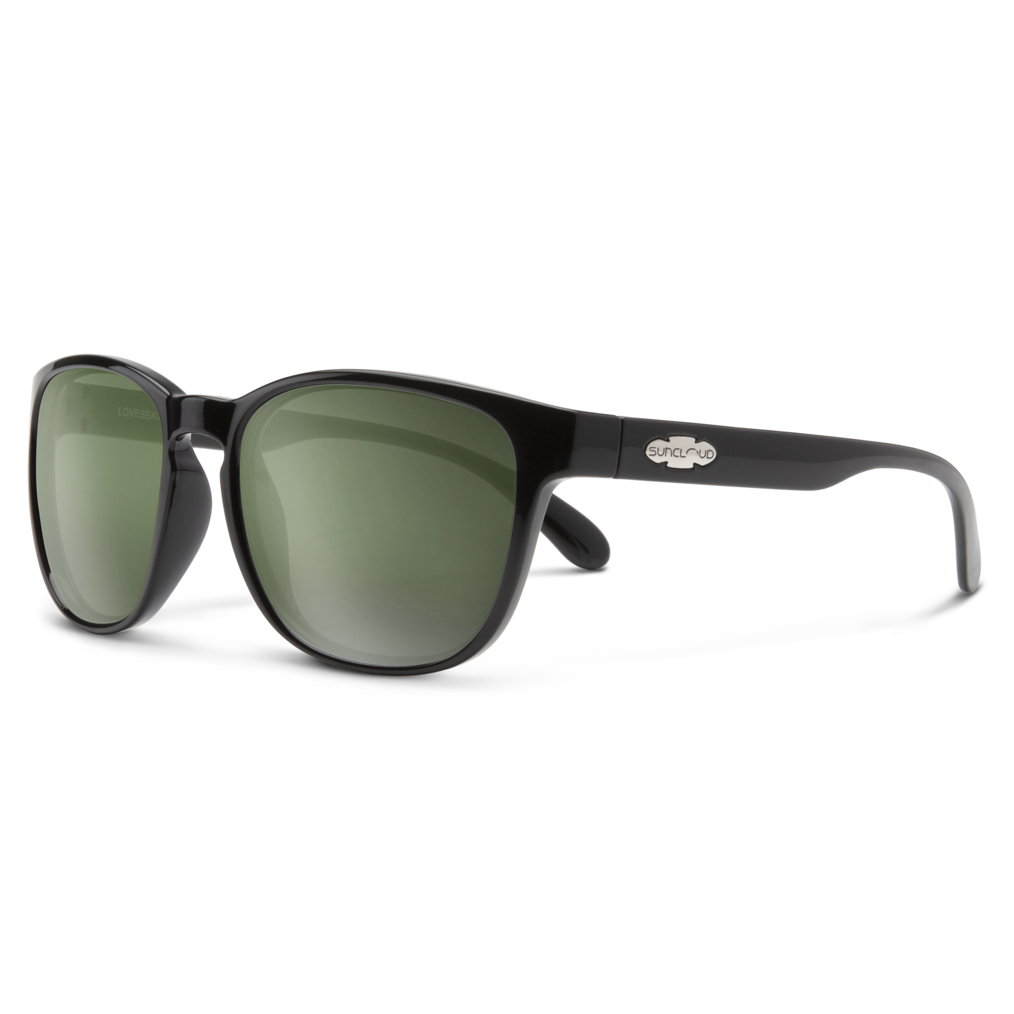 Suncloud Loveseat Sunglasses - Black/Polarized Gray Green Lens