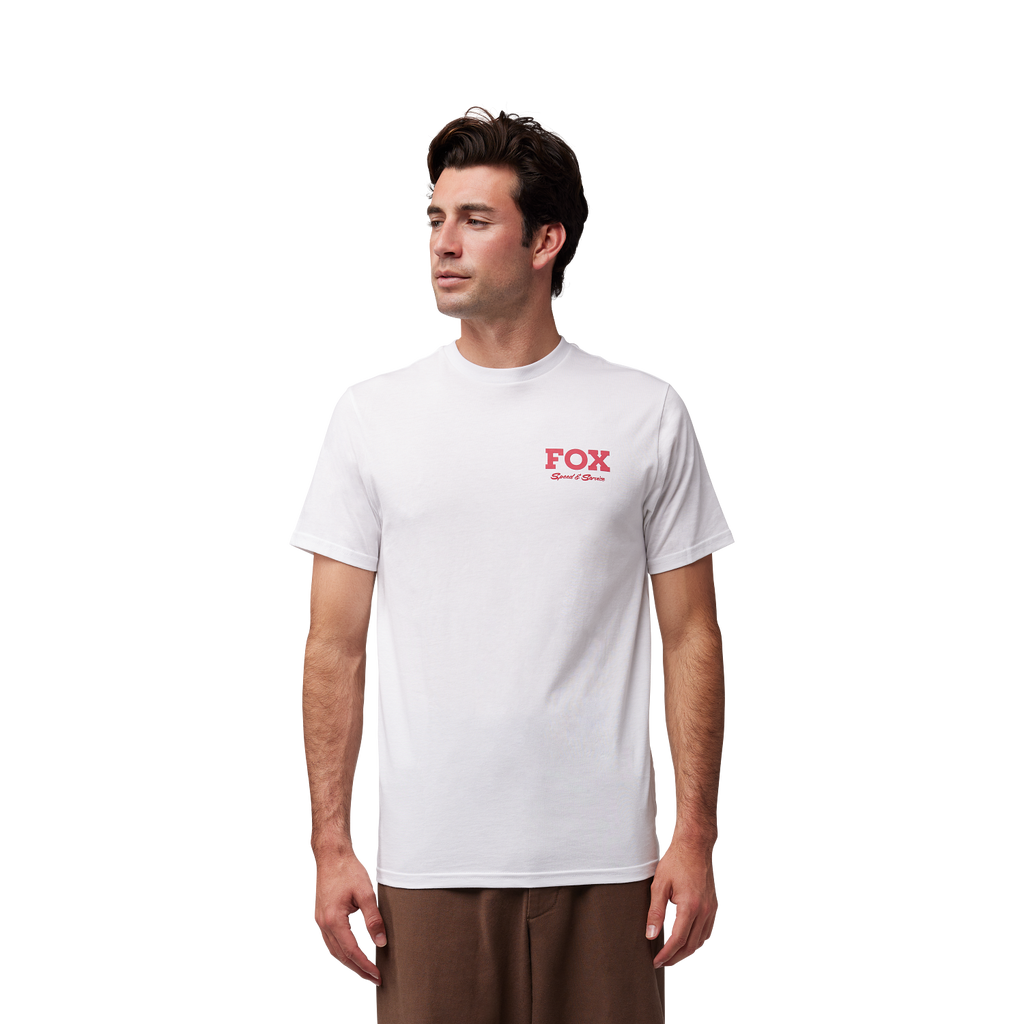 Fox Speed & Service Premium Tee - Optic White - Detail