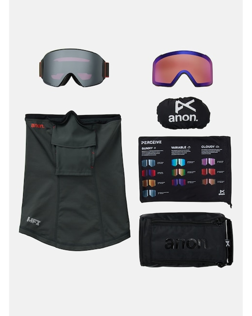 Anon M4 Goggles (Cylindrical) + Bonus Lens + MFI Face Mask