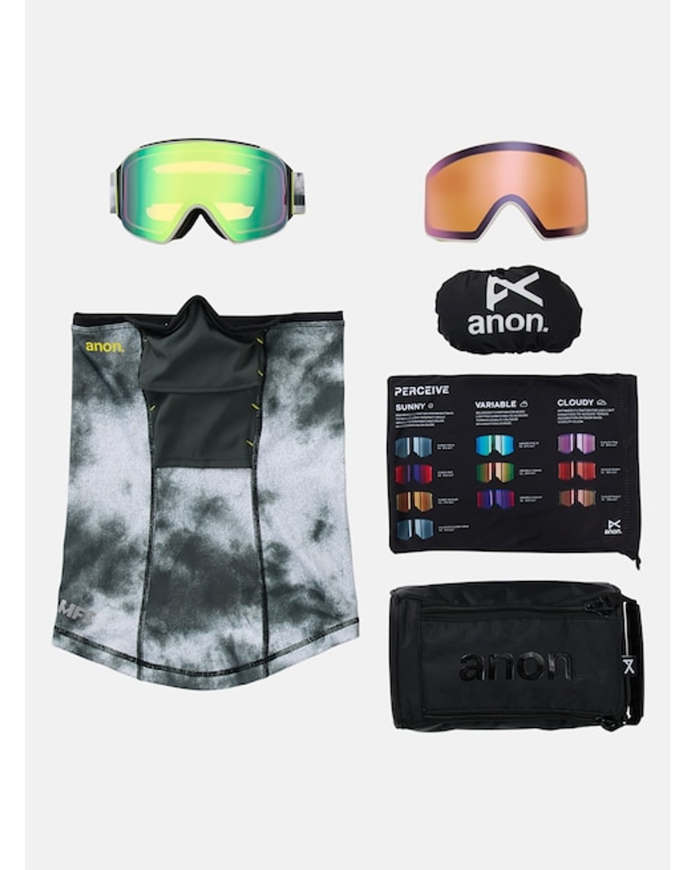 Anon M4 Goggles (Cylindrical) + Bonus Lens + MFI Face Mask