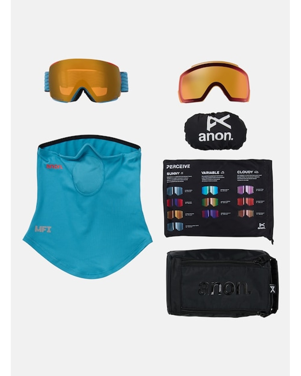 Anon M5 Goggles + Bonus Lens + MFI Face Mask