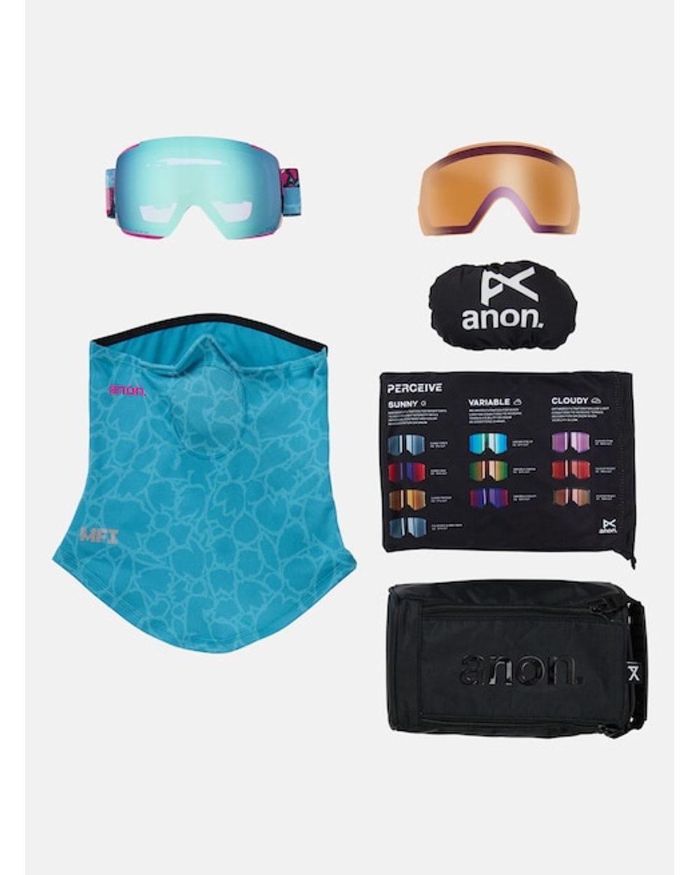 Anon M5 Goggles + Bonus Lens + MFI Face Mask