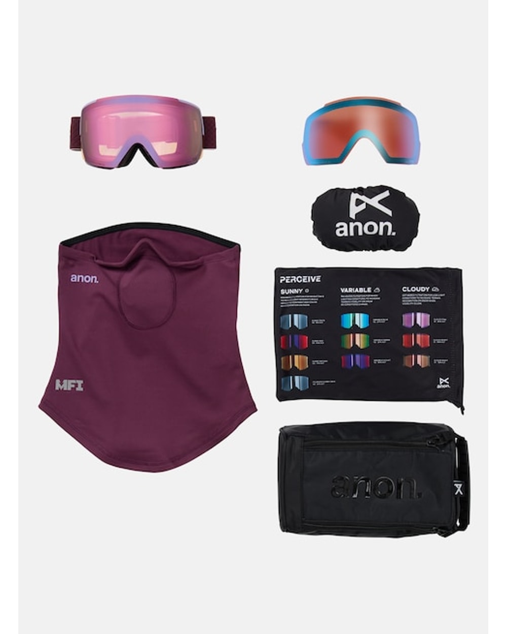 Anon M5 Goggles + Bonus Lens + MFI Face Mask
