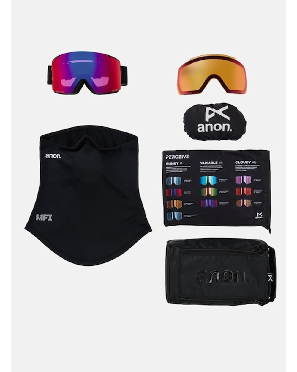 Anon M5 Goggles + Bonus Lens + MFI Face Mask