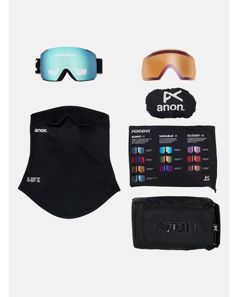 Anon M5 Goggles + Bonus Lens + MFI Face Mask