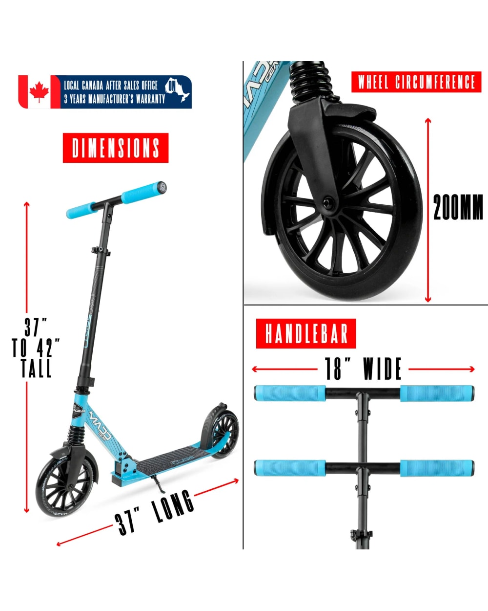Madd Gear Metro Cruise 250 Kick Scooter with Suspension